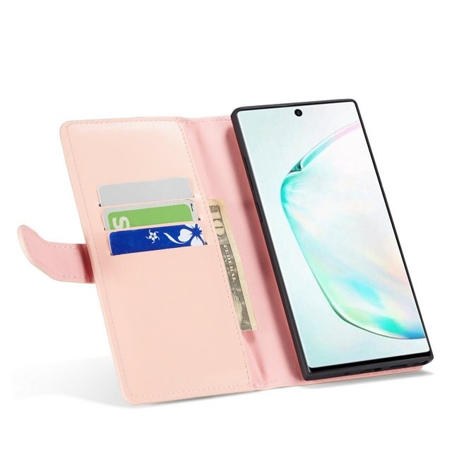 Case Samsung Galaxy Note 10+ #เคสหนังฝาพับสไตล์กระเป๋าสตางค์มีช่องซิบ PU Wallet Split Leather 2 in 1 Card Slot + Money slot + Magnetic Separable Shell