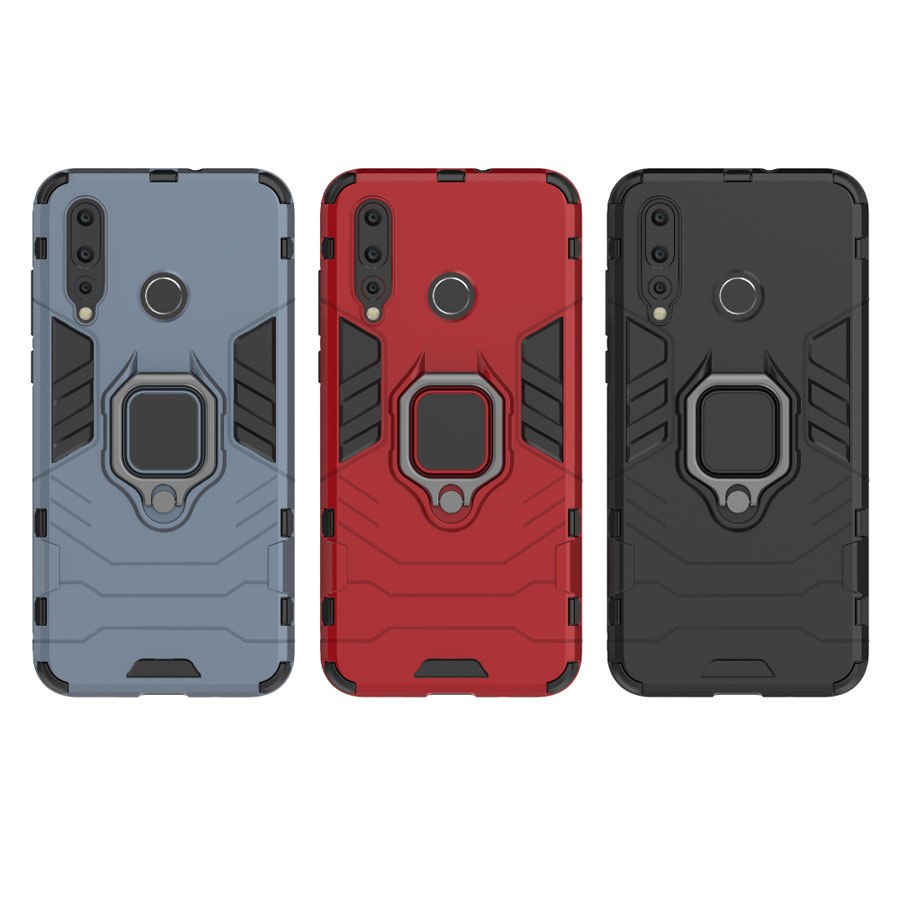 Case Huawei nova 4 #เคสฝาหลังพลาสติกแข็ง +TPU Hybrid Case มีแหวนสวมนิ้วโลหะ