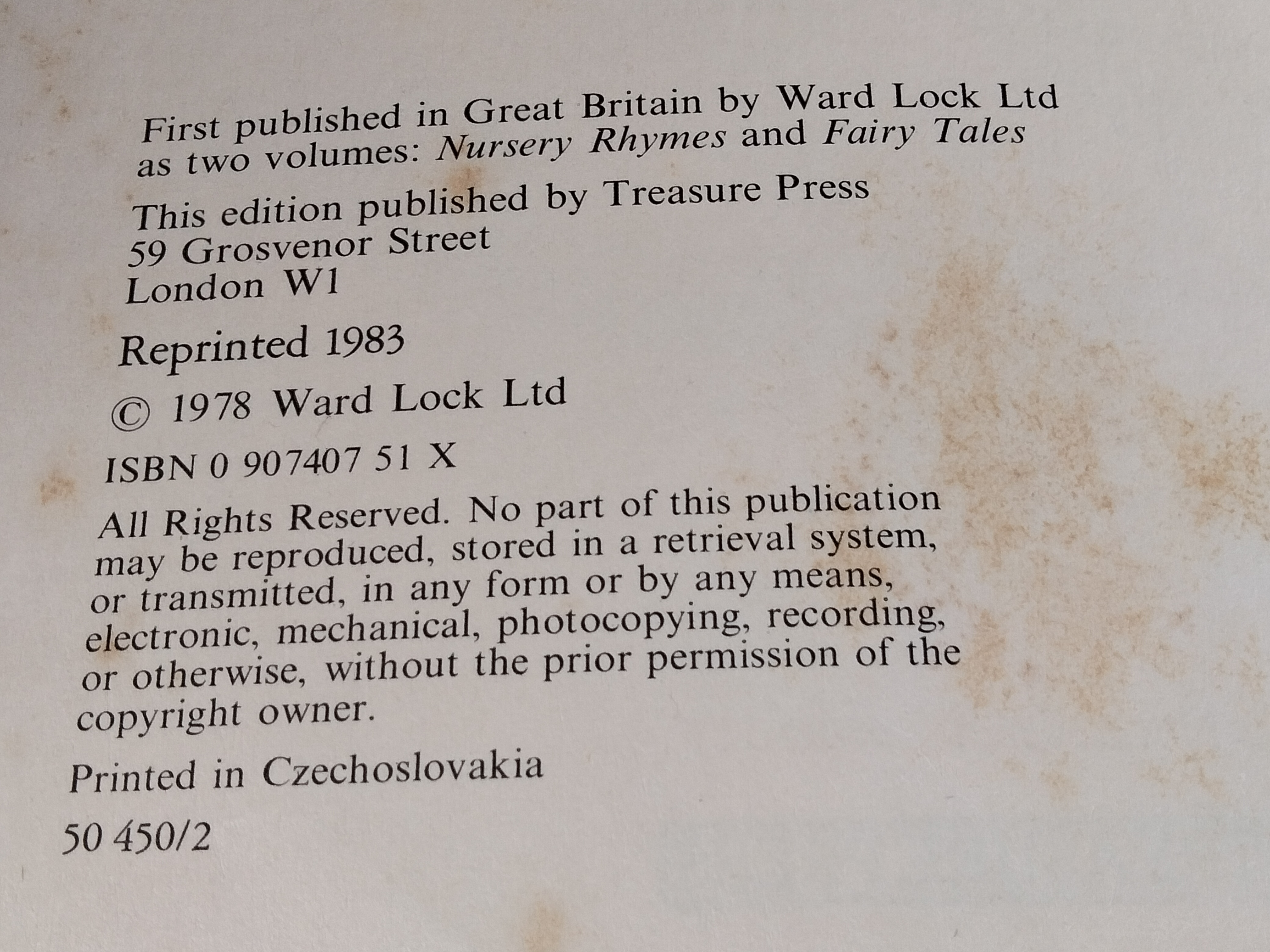 Nursery Rhymes and Fairy Tales -Margaret Tarrant (Hardcover) พิมพ์ปี 1983 Chechoslovakia