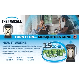 THERMACELL® Patio Shield Mosquito Protection Lantern XL 15ft zone เทอมาเซล โคมไฟไล่ยุง และแมลง