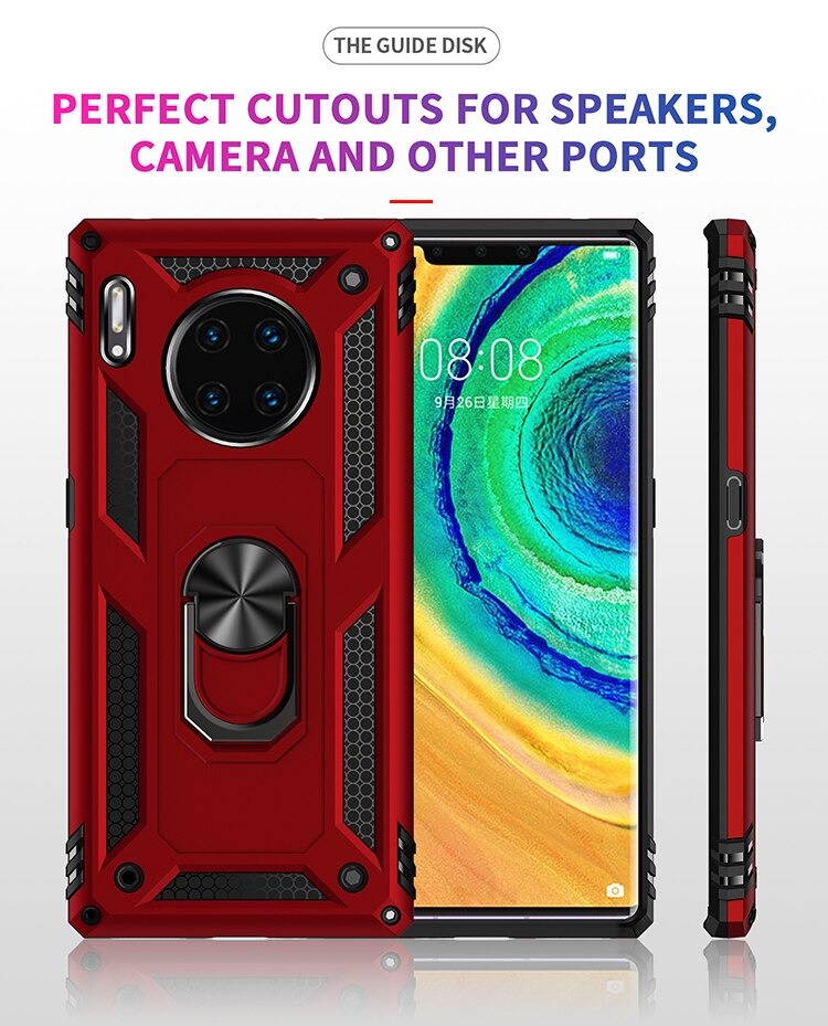 Case Huawei Mate 30 Pro #เคสฝาหลัง Hybrid TPU+PC มีแหวนสวมนิ้ว