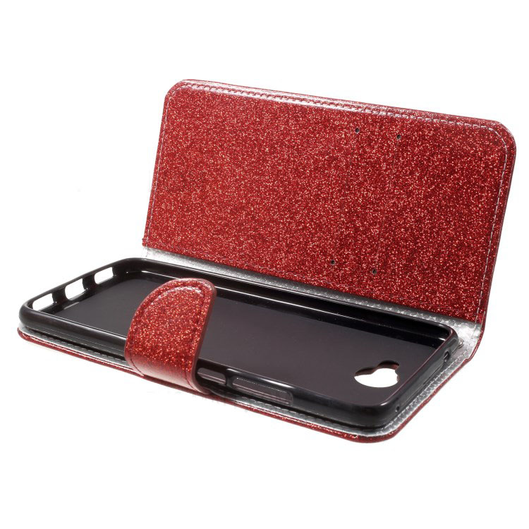 เคส Huawei Y7 (2017) #เคสฝาพับหนัง PU Flash Powder PU Leather สีสันสยงามราคาถูก