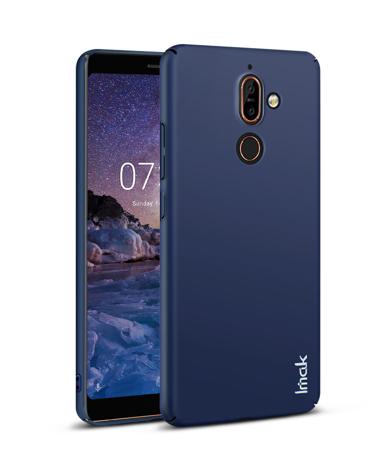 Case Nokia 7 plus #เคสฝาหลังพลาสติกแข็ง IMAK Jazz Skin Feel Hard Shell + ฟิล์มป้องกันหน้าจอ