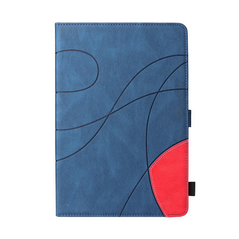 เคส Samsung Galaxy Tab A7 Lite 8.7" (T220,T225) #เคสฝาพับหนัง PU มีช่องใส่บัตร Dual-Color Splicing PU Leather Tablet Shell Case