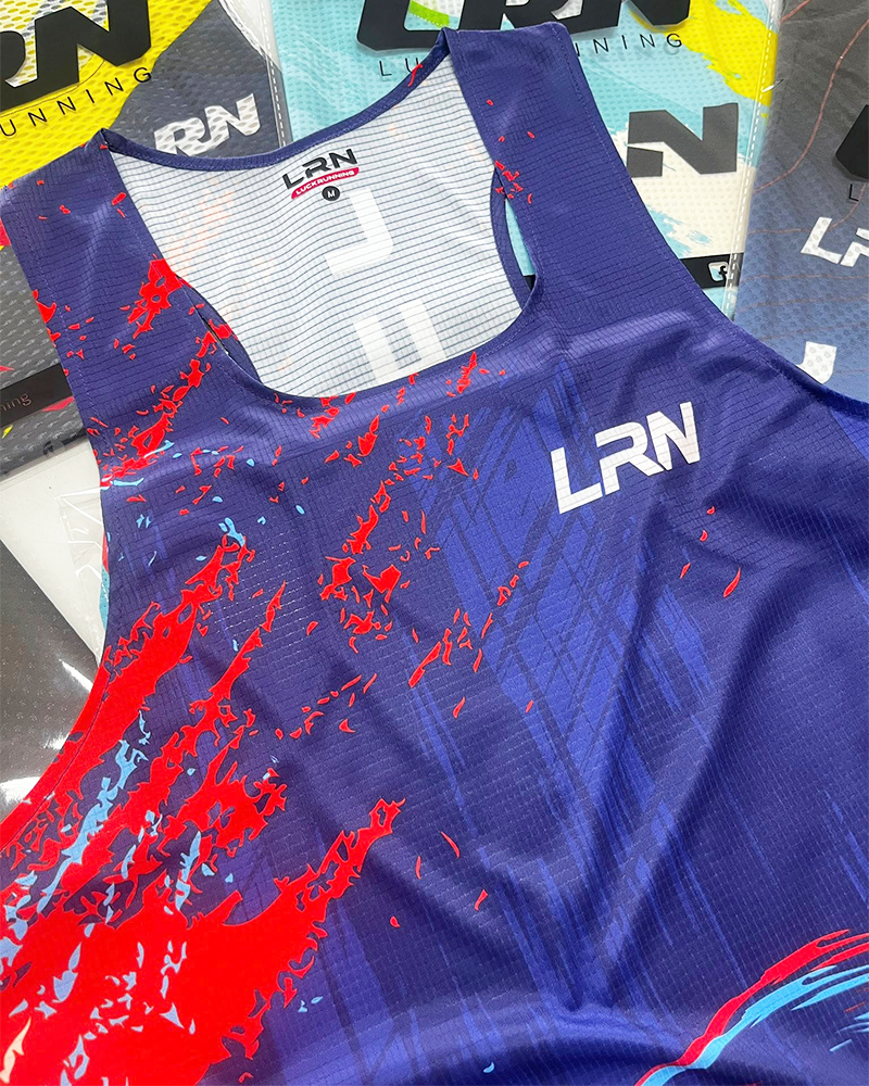 เสื้อวิ่งพิมพ์ลาย LRN PRO Elite เนื้อผ้า Micro Square Plus (MP02-07)