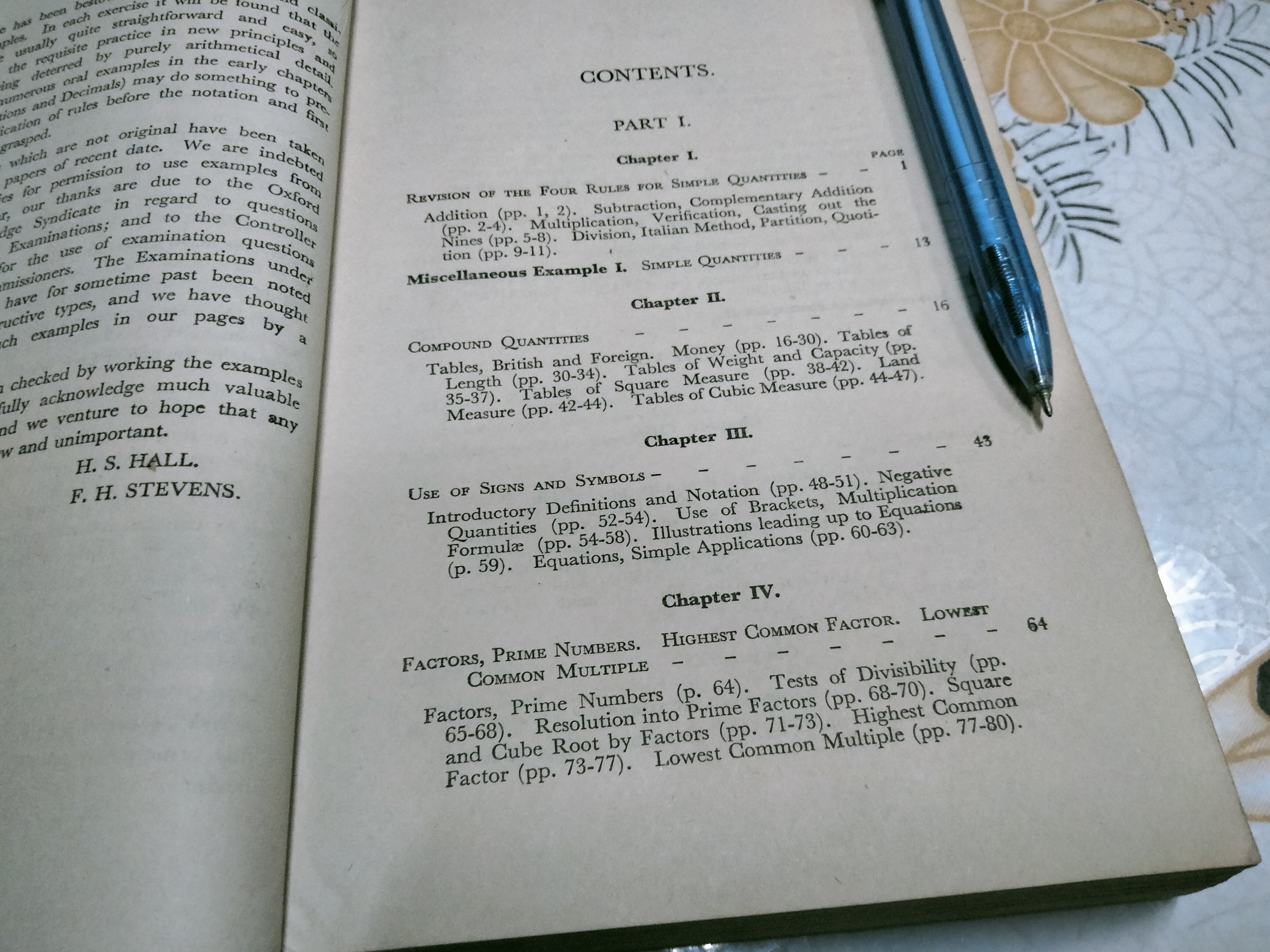 A SCHOOL ARITHMETIC FOR INDIA BY HALL AND STEVENS (with answers) ปกแข็ง **สินค้าหมด**