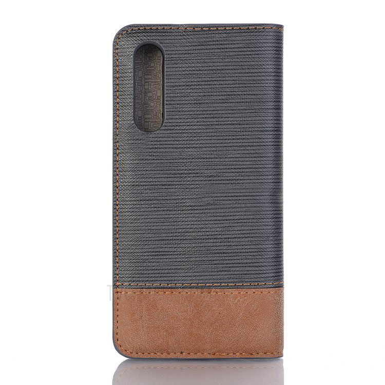 Case Huawei P30 #เคสฝาพับกระเป๋าสตางค์หนัง PU สมาร์ท 2 สี Bi-color Toothpick Texture Leather Wallet Shell