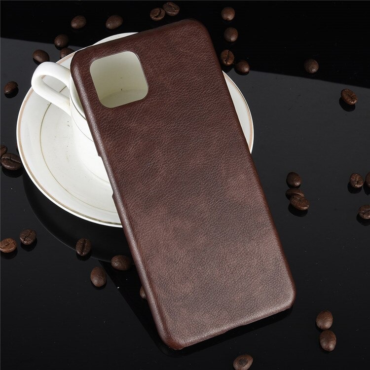 เคส OPPO Reno 4Z 5G #เคสฝาหลังพลาสติกแข็งเคลือบหนัง PU ลายผิวลิ้นจี่ Litchi Skin Leather Coated