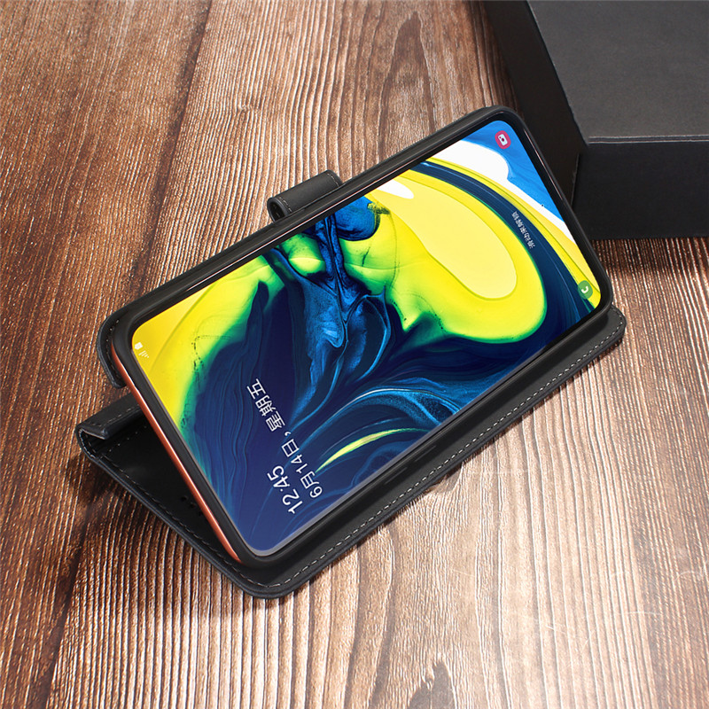 Case Samsung Galaxy A80 #เคสฝาพับหนัง PU DIAOBAOLEE Leather Stand Stand