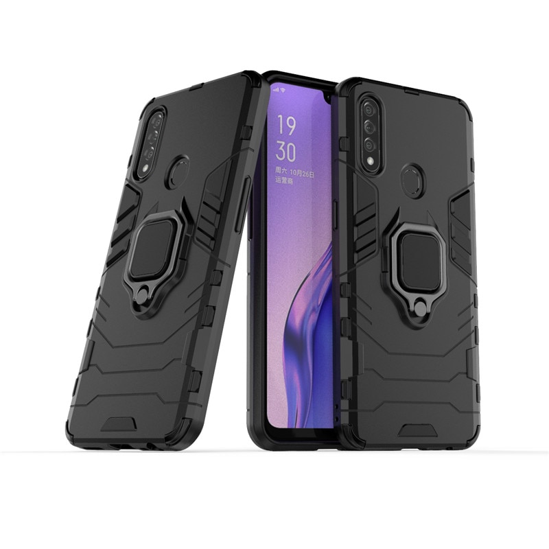 Case OPPO A31 2020 #เคสฝาหลังพลาสติกแข็ง +TPU Hybrid Case มีแหวนสวมนิ้วโลหะ