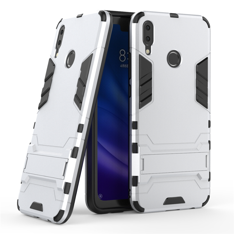 เคส Huawei Y9 (2019) #เคสฝาหลังพลาสติก ไฮบริด TPU + Kickstand สีสันสวยงามทันสมัย