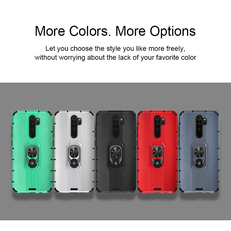 Case Xiaomi Redmi Note 8 Pro #เคสฝาหลังไฮบริดมีแหวนสวมนิ้ว Detachable Ring Holder Kickstand PC TPU Combo Case