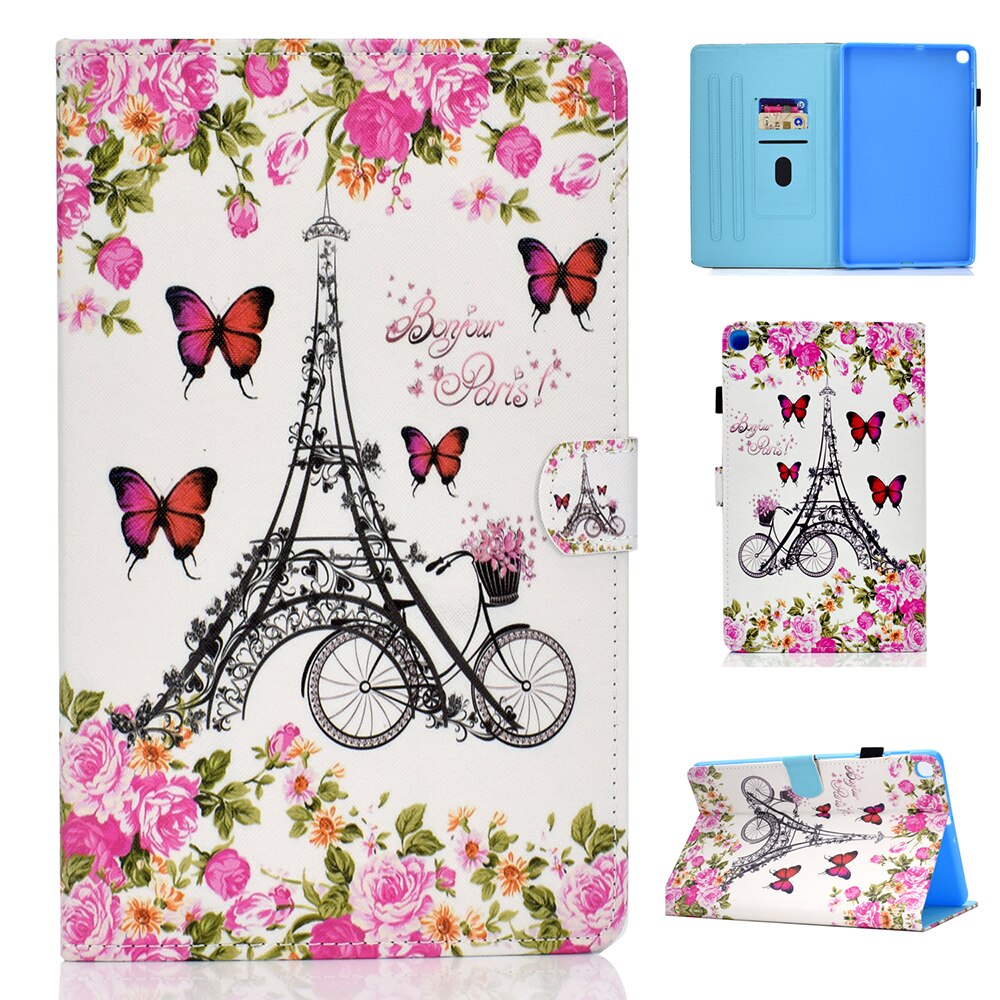 Case Samsung Galaxy Tab A7 10.4นิ้ว 2020 (T500,T505,T507) #เคสฝาพับหนัง PU พิมพ์ลาย Pattern Printing Stand Leather