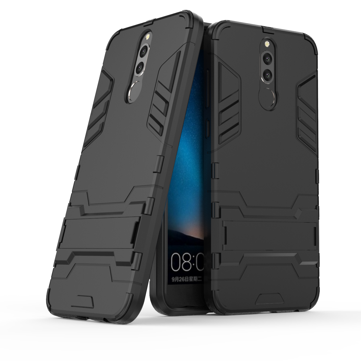 Case Huawei nova 2i #เคสฝาหลัง Cool Guard ไฮบริด พลาสติก+TPU มีขาตั้งในตัว รูปแบบสวยงามทันสมัย