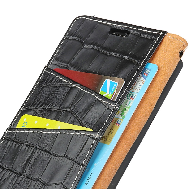 Case Huawei Y9 (2018) #เคสหนังแท้สไตล์กระเป๋าสตางค์รูปแบบหนังจระเข้