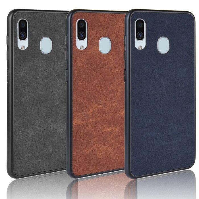 เคส Samsung Galaxy A30/A20 #เคสฝาหลัง TPU เคลือบผิวด้วยหนัง PU