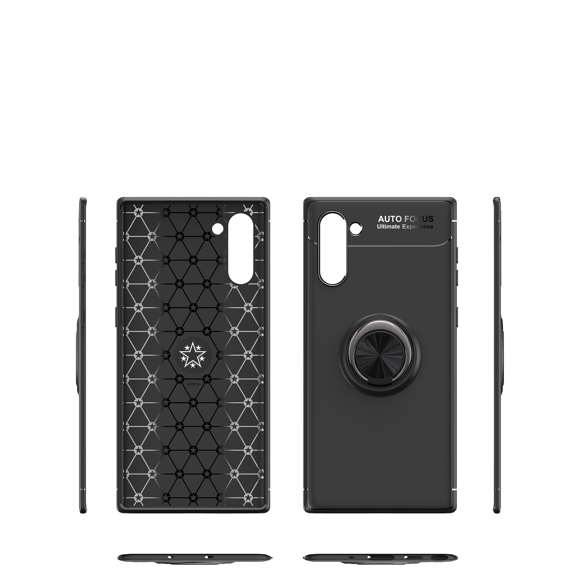 Case Samsung Galaxy Note 10 #เคสฝาหลัง TPU Finger Ring Kickstand (แผ่นโลหะแบบ Built-in)
