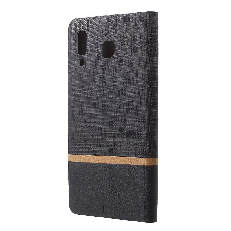 Case Samsung Galaxy A8 Star #เคสฝาพับหนัง PU Contrast Color ปกเสริมด้วยแผ่นเหล็กคุณภาพดี