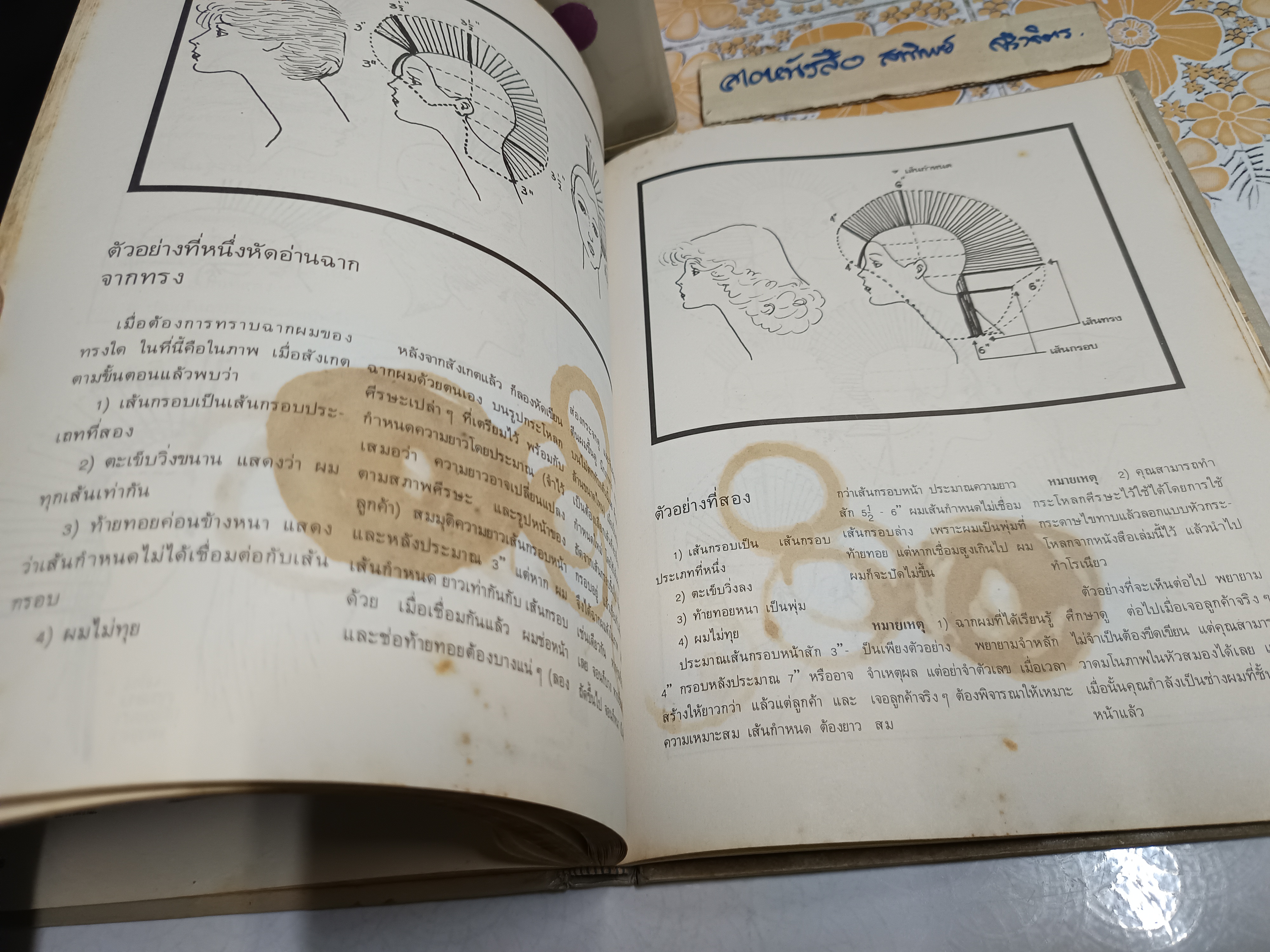 ซอยผมสูตรสำเร็จ - The Techniques of Haircutting โดย น้อย เชื้อวิวัฒน์ / ใบหุ้มปกซ่อมเสริมด้วยกระดาษเพิ่มความแข็งแรง