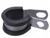 เคเบิ้ลแคล้มสแตนเลส,stainless steel cable clamp with black rubber