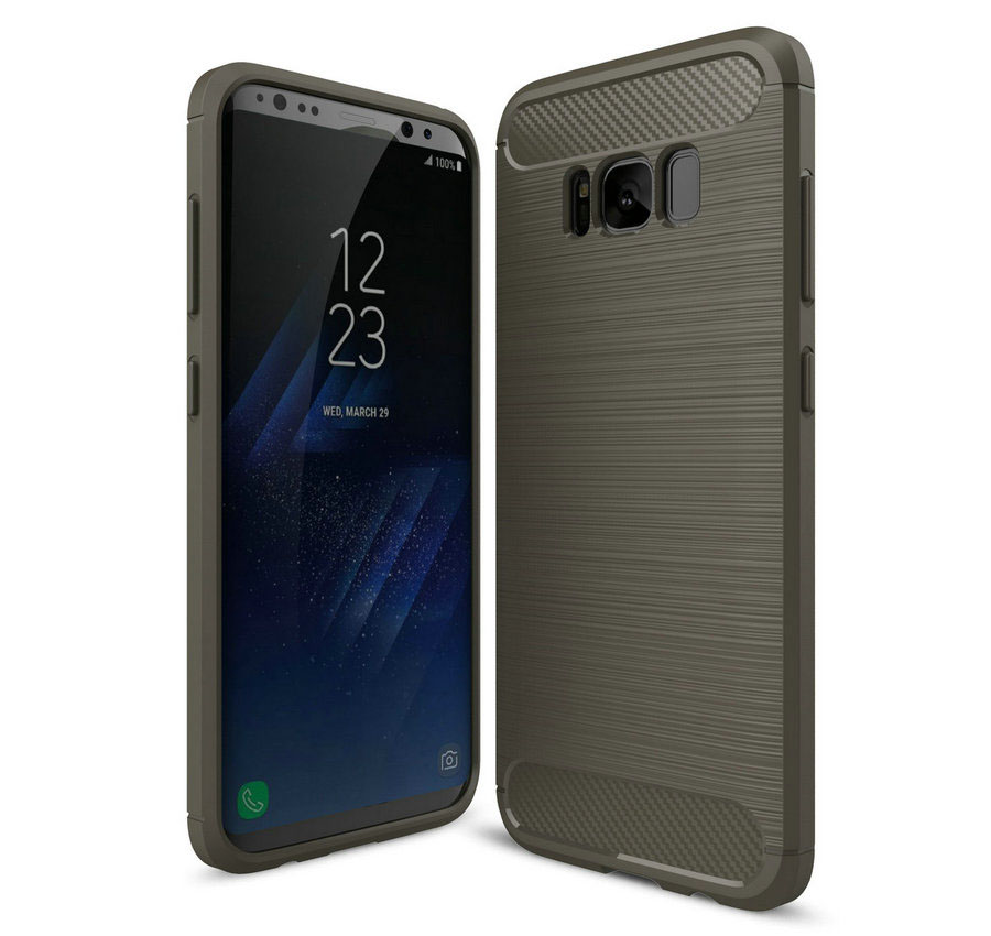 Case Samsung S8 #เคสฝาหลัง TPU คาร์บอนไฟเบอร์ Brushed Case