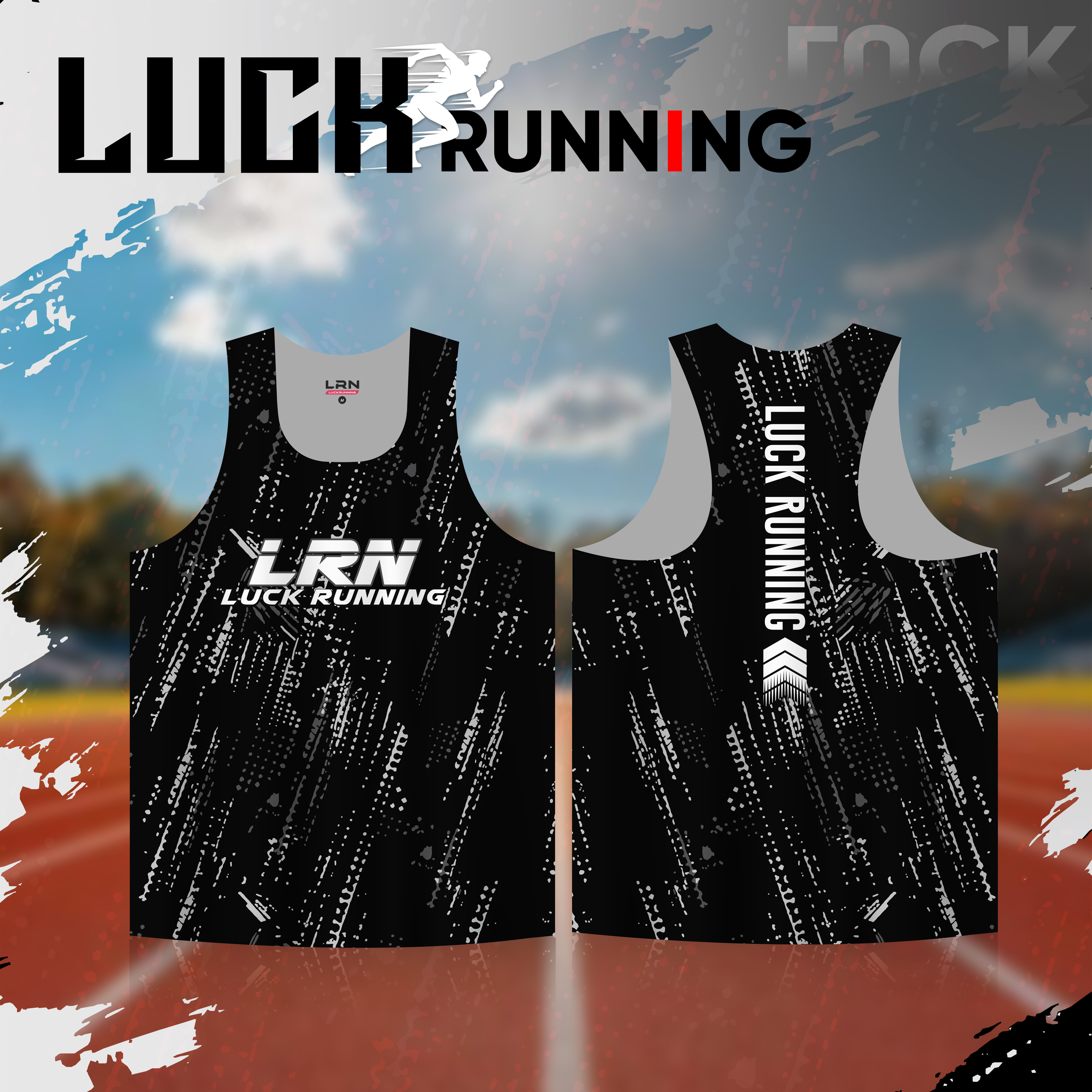 เสื้อวิ่งพิมพ์ลาย LRN เนื้อผ้า Super Air Flow (SF13)