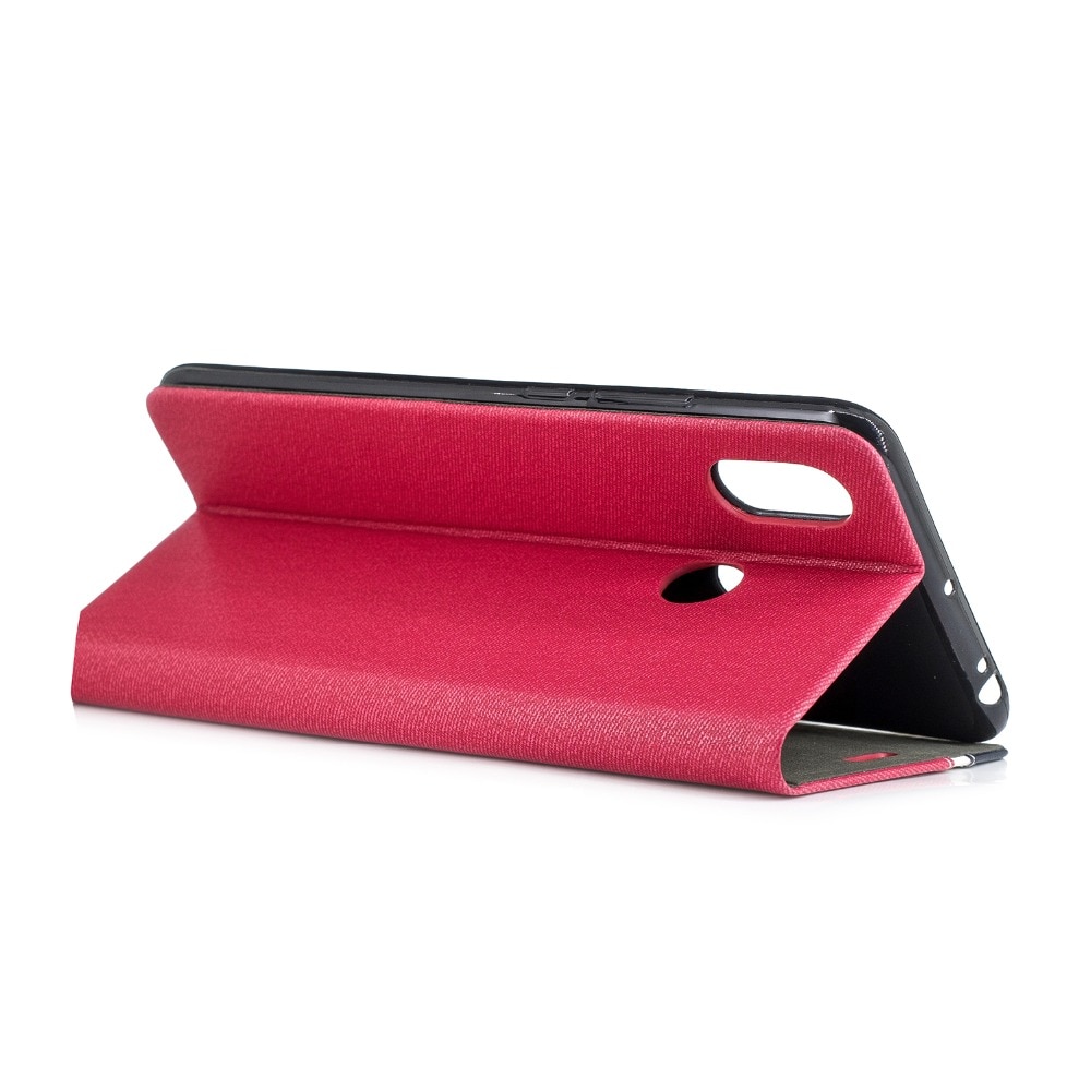 Case Xiaomi Mi Max 3 #เคสฝาพับมีแถบสีด้านข้างพับตั้งได้ Bi-color Leather