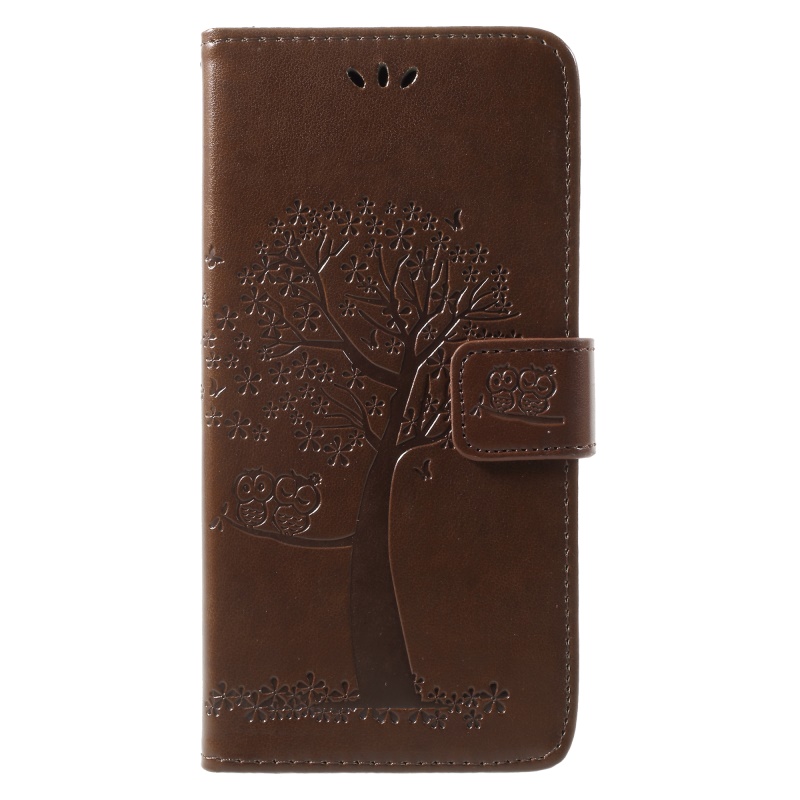 เคส Xiaomi Mi 10T #เคสฝาพับพิมพ์ลายต้นไม้นกฮูกกระเป๋าสตางค์ Imprint Tree and Owls Wallet PU Leather