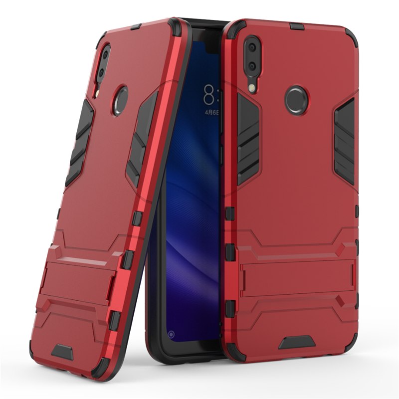 เคส Huawei Y9 (2019) #เคสฝาหลังพลาสติก ไฮบริด TPU + Kickstand สีสันสวยงามทันสมัย