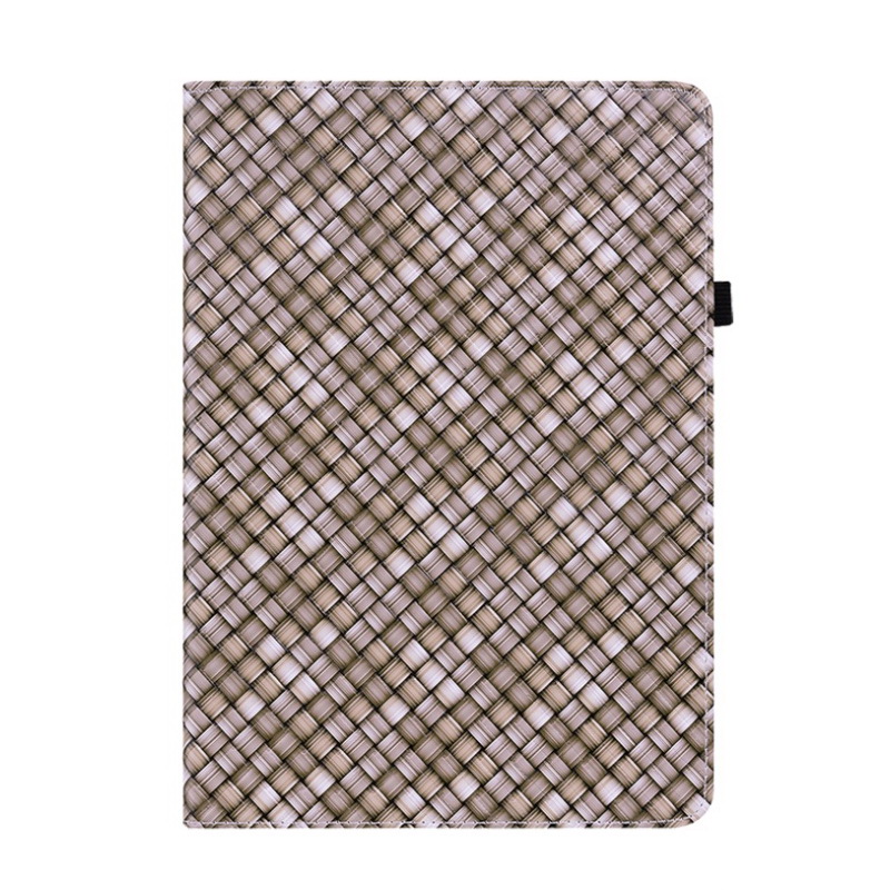 เคส Samsung Galaxy Tab S7 FE 12.4"(T730,T736) #เคสฝาพับหนัง PU แบบลายสานมีช่องใส่บัตร ตั้งได้ Leather Tablet Stand Cover with Card Holder