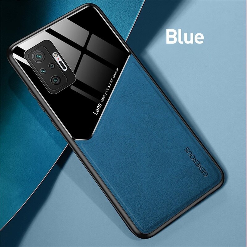 เคส OPPO Reno 6Z 5G #เคสฝาหลังไฮบริด PU +TPU + glass สีทูโทน Shockproof Leather Mirror Glass Silicone Phone Back Cover