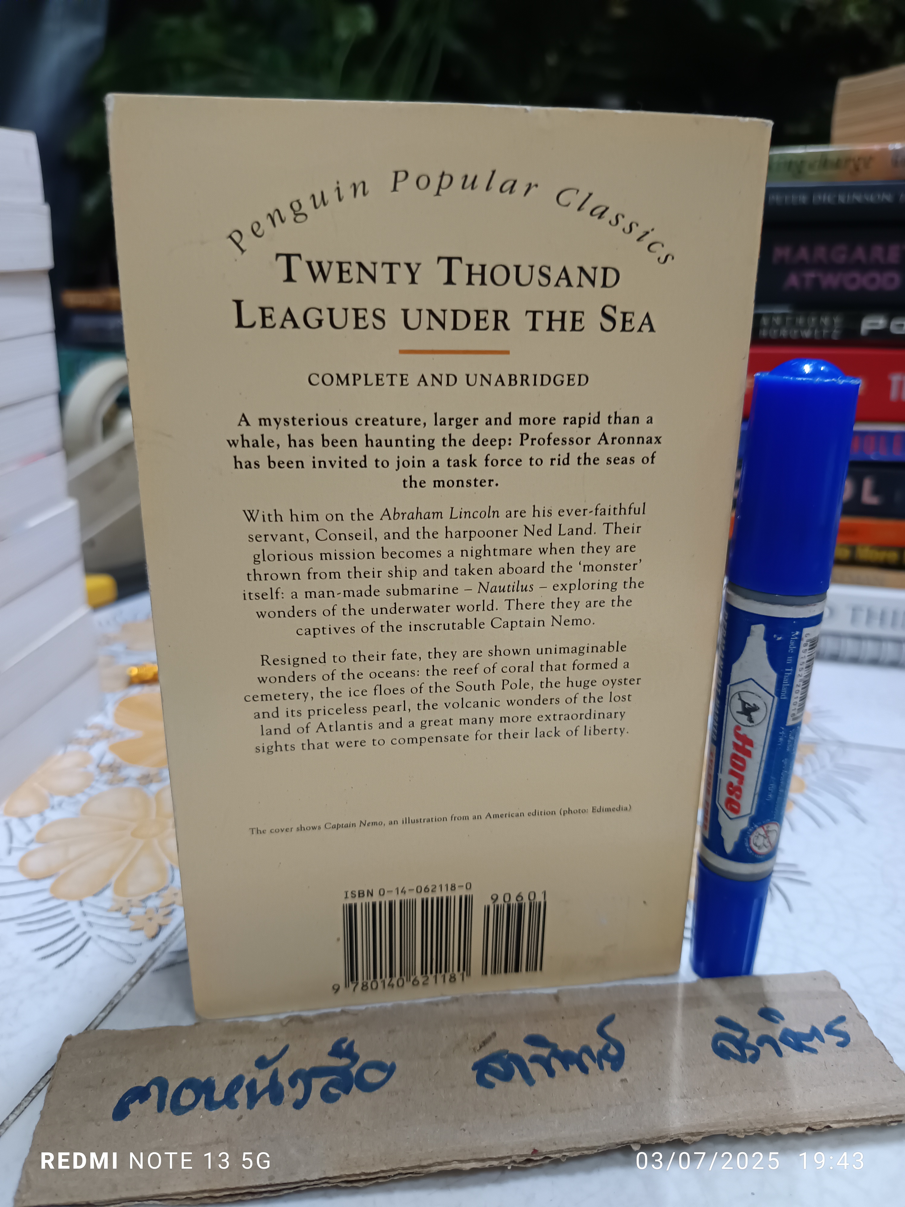 Twenty Thousand Leagues Under The Sea, Jules Verne 1994 , Penguin popular classics