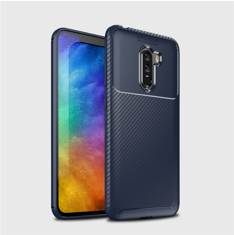 เคส Xiaomi Pocophone F1 #เคสฝาหลังนิ่ม Beetle ซีรีส์คาร์บอนไฟเบอร์ TPU สวยงามทันสมัย