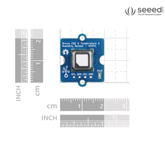 โมดูล Grove - CO2 & Temperature & Humidity Sensor(SCD41)- photoacoustic NDIR Seeed