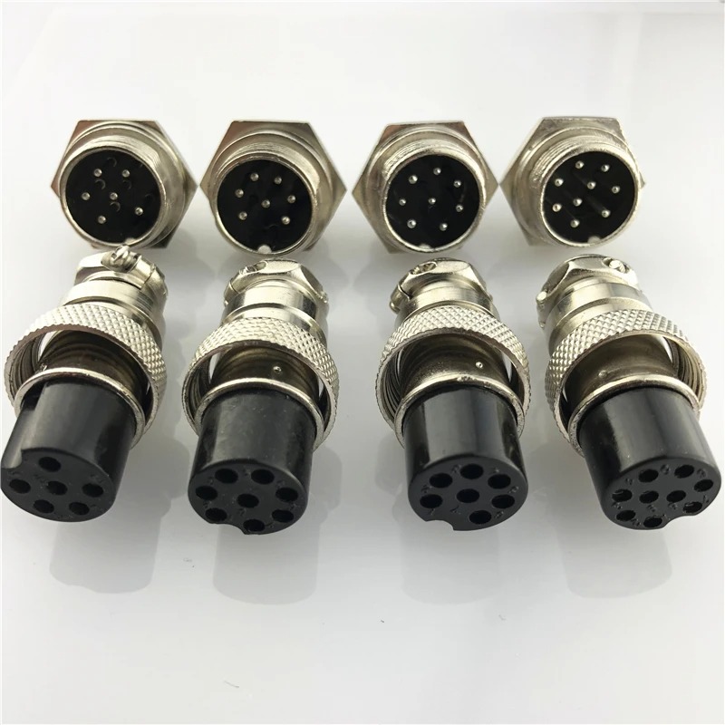4 pin Male & Female Circular Aviation Plug Wire Panel Mount