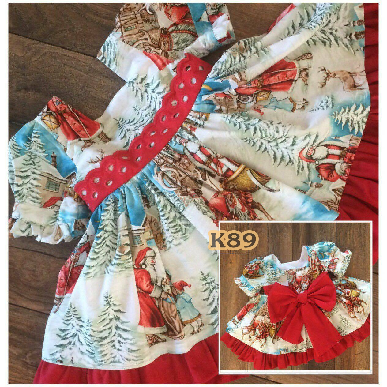 ชุดเด็กหญิง คริสมาสต์แนววินเทจ