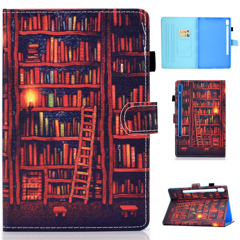 Case Samsung Galaxy Tab S7 SM-T870 SM-T875 #เคสฝาพับหนัง PU พิมพ์ลาย Pattern Printing Stand Leather