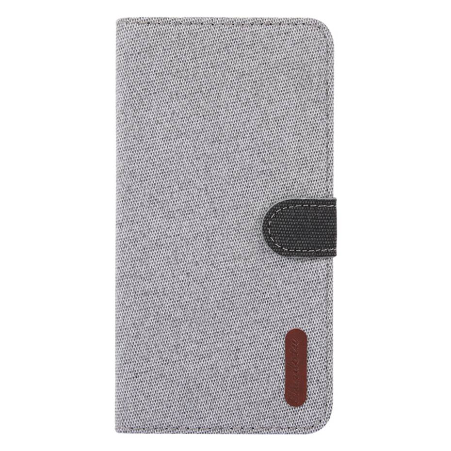 Case Samsung Galaxy A10 #เคสฝาพับหนัง PU เคลือบผิวผ้า Linen Fabric PU Leather Card Storage Phone Case