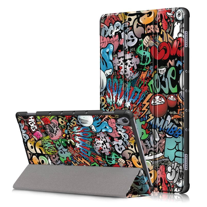 Case Huawei MediaPad M6 10.8 นิ้ว #เคสฝาพับ 3 พับพิมพ์ลาย Pattern Printing PU Leather Tri-fold Stand