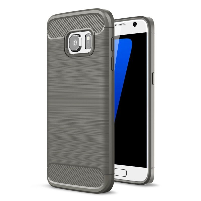 Case Samsung Galaxy S7 เคสฝาหลังนิ่มคาร์บอนไฟเบอร์ Carbon Fibre Brushed TPU