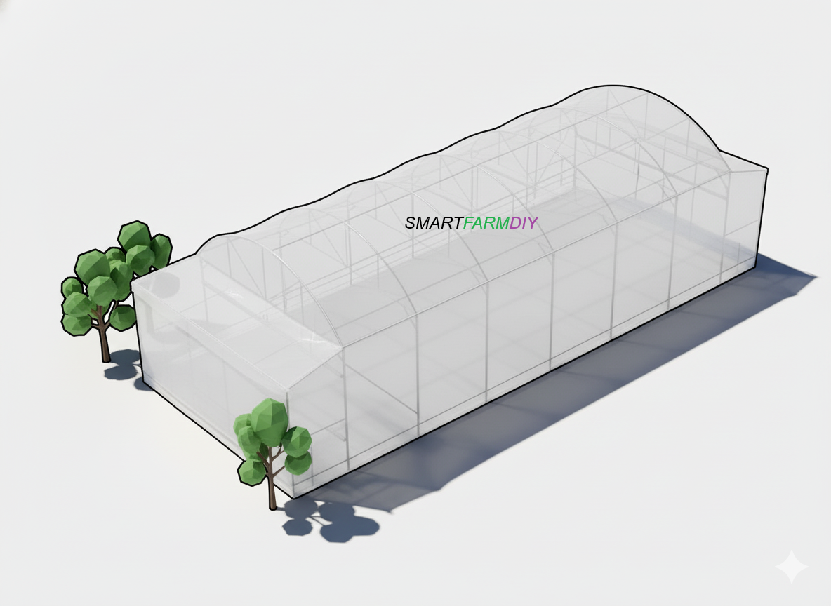 รับออกแบบผังฟาร์มโรงเรือนปลูกพืช แบบ City Future Farming (AI Generative Farming#19)