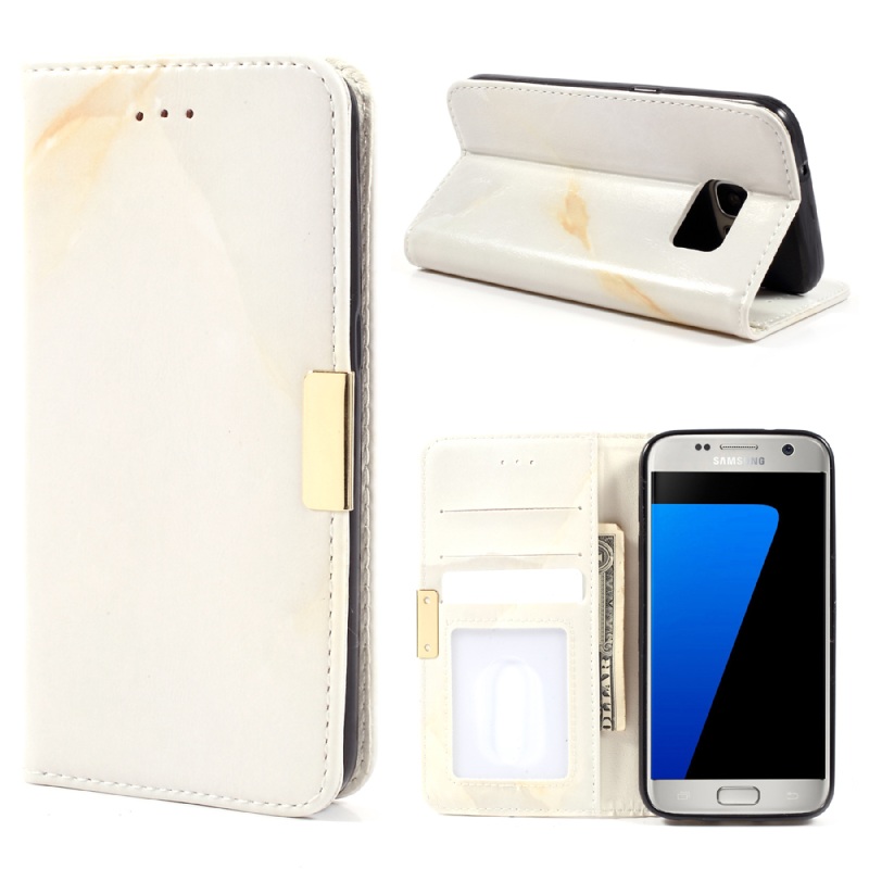 Case Samsung Galaxy S7 #เคสฝาพับสไตล์กระเป๋าสตางค์ลายหินอ่อน สวยงาม