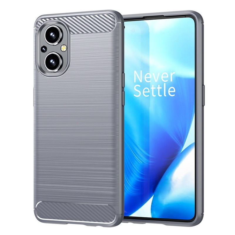 เคส OPPO Reno 7z 5G #เคสฝาหลังผิวแปรงคาร์บอนไฟเบอร์ Brushered TPU Back Case