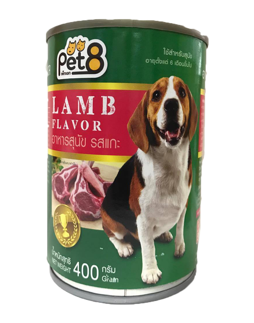 Pet8 เปียกกระป๋อง รสแกะ 400g