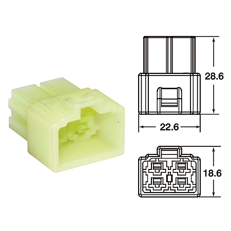 ปลั๊กต่อสายไฟในรถยนต์ AUTOMOTIVE CONNECTORS,250 STANDARD TYPE UNSEALED 3sqmm