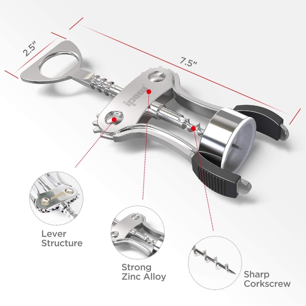 IPOW® Corkscrew Wine Opener ที่เปิดขวดไวน์ ที่เปิดไวน์ จุกไวน์ จุกไม้ก๊อก