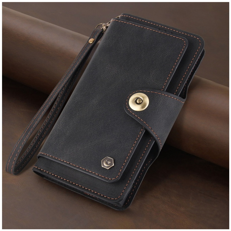 เคส iphone 7 plus / 8 plus#เคสฝาพับหนัง PU แบบกระเป๋าสตางค์มีสายคล้องมือ มีที่เก็บบัตรหลายช่อง Retro Wallet Leather Multi Card slot