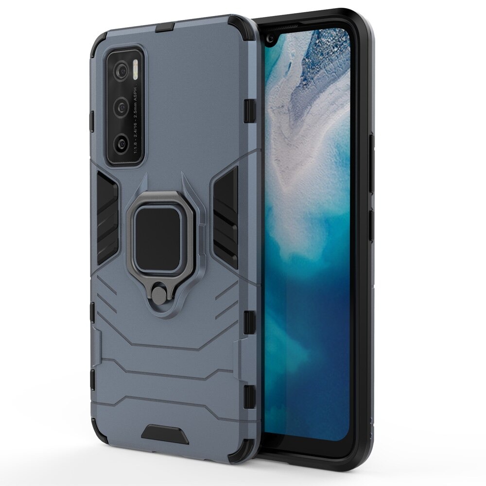 Case Vivo V20 SE #เคสฝาหลังพลาสติกแข็ง +TPU Hybrid Case มีแหวนสวมนิ้วโลหะ