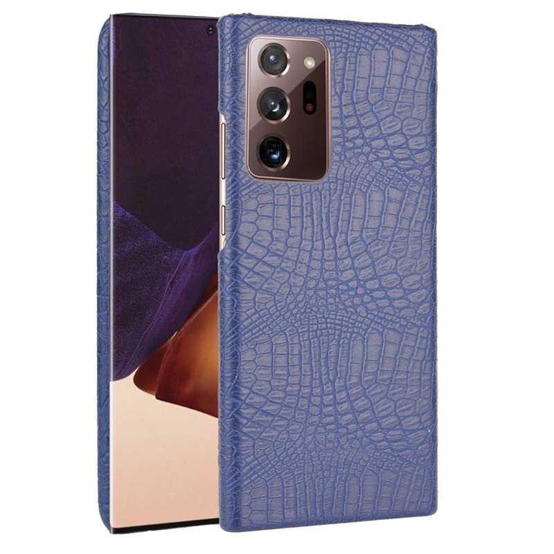 Case Samsung Galaxy Note 20 Ultra / Note 20 Ultra 5G #เคสฝาหลังพลาสติกแข็งเคลือบหนัง PU ลายผิวหนังจระเข้