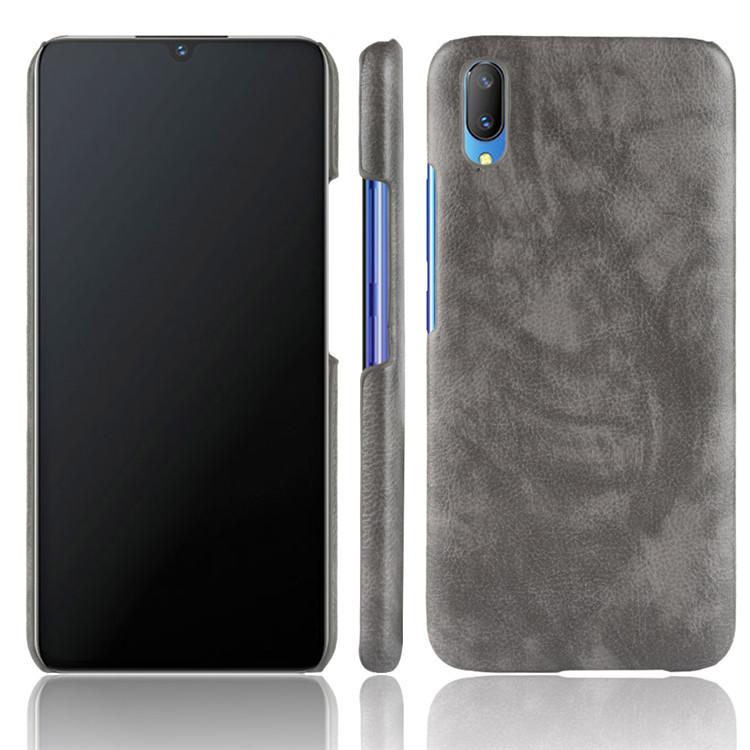 Case vivo V11 / V11 Pro #เคสฝาหลังพลาสติกแข็งเคลือบหนัง PU ผิวลิ้นจี่สีสันสวยงามทันสมัย